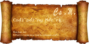 Csépány Márk névjegykártya